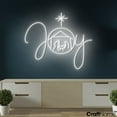 thumbnail image 2 of Craftnamesign Joy Holy Night Neon LED Sign Wall Art For Christmas Decorations, 2 of 5