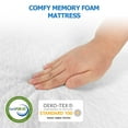 thumbnail image 3 of Slumbrae Folding Bed with Mattress, Twin Size, Heavy Duty Steel Slat Frame, Portable Rollaway Bed with Memory Foam Mattress with Bamboo Rayon Cover, Easy Assembly, Ideal for Guests & Camping, Black, 3 of 7