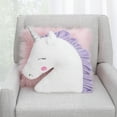 thumbnail image 5 of Little Love by NoJo 5" x 14.75" Unicorns Unicorn All Occasion Polyester Decorative Pillow , silver horn, 3D mane, novelty shape pillow, 5 of 6