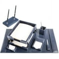 thumbnail image 3 of Dacasso Navy Blue Bonded Leather 9-piece Desk Set - Leather, Velveteen - Navy Blue - 1 Each, 3 of 3