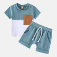thumbnail image 2 of xaweyi Toddler Boys Clothes 3T Toddler Boys Summer 2PCS Outfits Letter Print Short Sleeve Shirt Top Shorts Set for 18-24 Months 2t 3t 4t 5t 6t Children's Day Gift 2PCS Set, 2 of 7