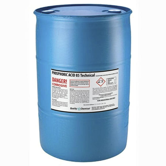 Phosphoric Acid (Tech Grade) -  Rust Remover, Metal Cleaner - 55 gallon drum