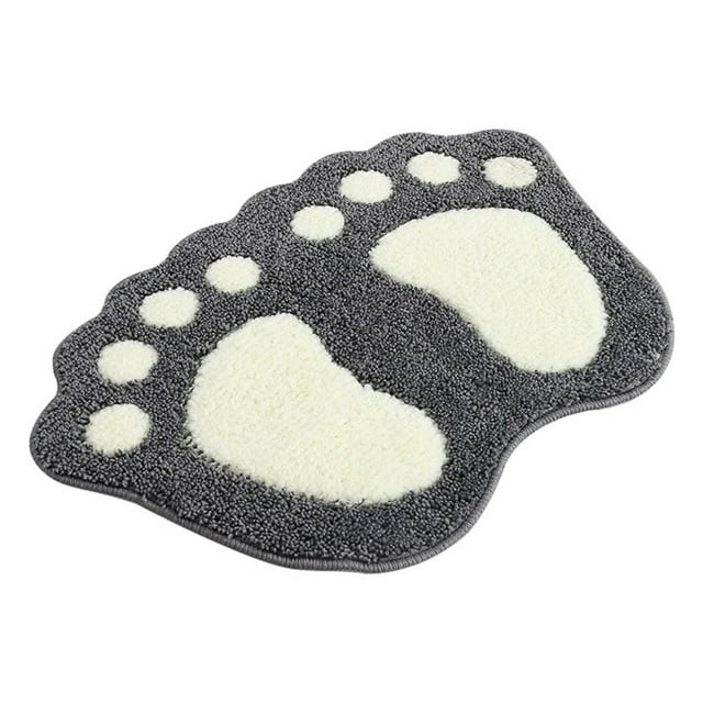 Promotion Clearance!Bathroom Rugs And Mats Sets Luxury Footprints Shower Shaggy Floors Extra Thick Super Soft Absorbent Perfect Absorbant Plush Mach Brown 40x60CM