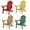 Teak&Green&Yellow&Red, variant on Costway 4 PCS Patio HIPS Adirondack Chair with Cup Holder Weather Resistant Outdoor 380 LBS Black&Light Grey&Navy&White