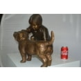 thumbnail image 3 of Nifao Boy and Dog Bronze Statue – Home Decor Sculpture, 30"L x 18"W x 18"H, 3 of 10