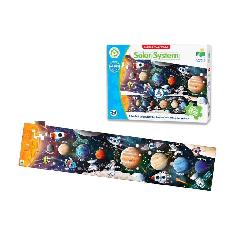 空中都市、ビュエルバ セット The Learning Journey Long & Tall Puzzle - Solar System: 50+ Pcs