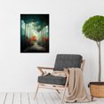 thumbnail image 2 of Autumn Forest Path Landscape Scene Painting Large Wall Art Poster Print Thick Paper 18X24 Inch, 2 of 4