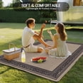 thumbnail image 4 of Black Brown Greek Key Outdoor Rug 4x6 Ft - Reversible Patio Rug Outdoor Camping Rugs, Geometric Greece Ancient Farmhouse Geo Indoor Outdoor Area Rugs, Non-Slip Outdoor Carpet Runner for Deck/Porch, 4 of 8