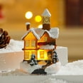 thumbnail image 5 of Costeam Christmas Winter Village Houses Set LED Lighted Christmas Figurines Christmas Miniature Resin Ornament Kits Christmas Cedar Bare Branch Tree Street Lamp Lighted Village Set for Christmas, 5 of 6