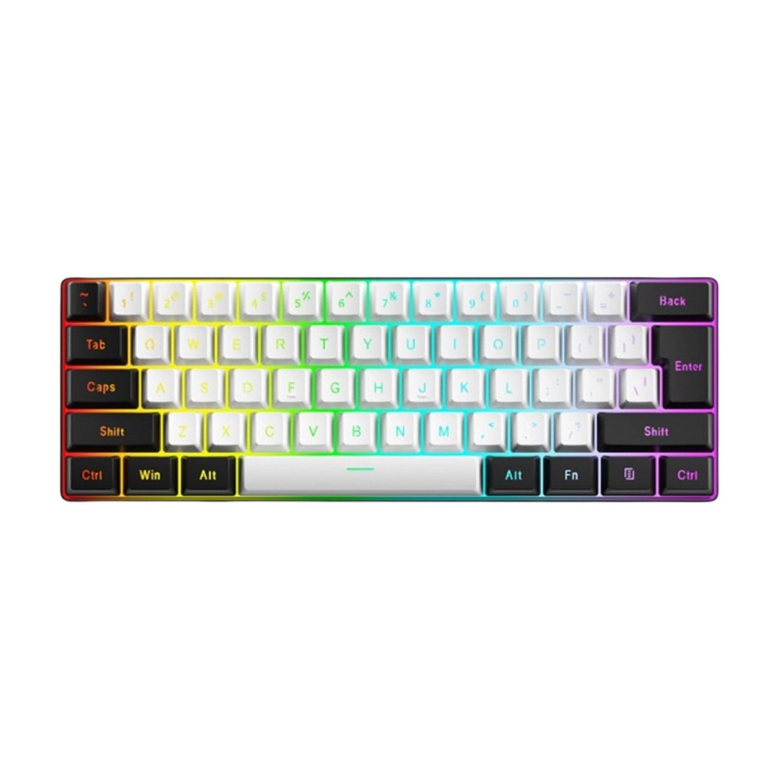 Gaming Mechanical Keyboard 61 Keys Corded LED Backlit Keycap Mechanical Keyboard for Computer Laptop