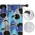 thumbnail image 4 of Funny Window Curtains for Kids Room - 42Wx63H Inch 2 Panels, Rod Pocket Colorful Cartoon Shark Patterns for Boys Bedroom Decor Preschool Classroom Curtains Playroom Living Room Window Drapes, 4 of 5