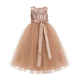 thumbnail image 2 of Ekidsbridal Heart Cutout Sequin Flower Girl Dress for Toddlers Junior Pageant Father Daughter Dance Recital Gowns 172seq 6, 2 of 3