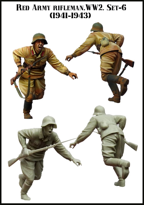 1//35 Resin Figure Model Kit Italian Soldier Artillery WWII Unpainted Unassambled
