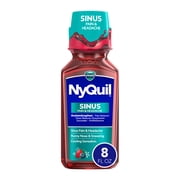 Vicks NyQuil Sinus Pain & Headache Liquid, Sinus Pain Medicine Night, 8 fl oz