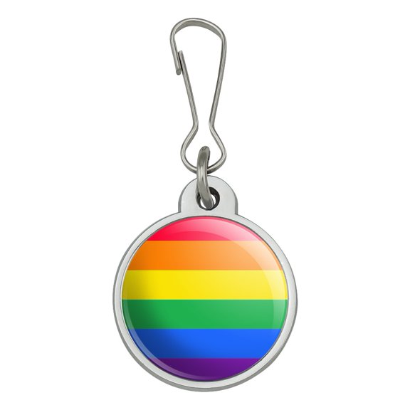 Rainbow Pride Gay Lesbian Contemporary Jacket Handbag Purse Luggage Backpack Zipper Pull Charm
