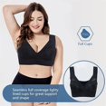 thumbnail image 4 of CHUANK Seamless Bras Full Coverage Wireless Push Up Bra for Women  Underwire Comfort V Neck Bralettes with Support 2 Pack Multicolor 4L, 4 of 9