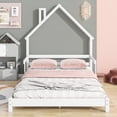 thumbnail image 3 of Full House-Shaped Headboard Bed with Handrails ,slats ,White, 3 of 5