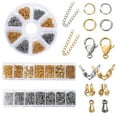 thumbnail image 2 of AIGIA Stainless Steel Lobster Clasps Open Jump Rings Crimp Beads Caps Set for DIY Bracelet Necklace Jewelry Making Making Kits, 2 of 7