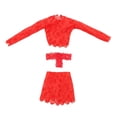 thumbnail image 2 of de abrazadera de 3x 1/6 de tapa y cadera, ropa de muñeca hecha a mano, prenda de ropa en miniatura para figuras de 12 pulgadas. Vestido corporal Rojo, 2 of 8