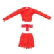 thumbnail image 2 of de abrazadera de 3x 1/6 de tapa y cadera, ropa de muñeca hecha a mano, prenda de ropa en miniatura para figuras de 12 pulgadas. Vestido corporal Rojo, 2 of 8