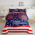 thumbnail image 2 of Erosebridal Happy Independence Day Bedding King Comforter Set,American Flag Comforter Sets King Size,Firework Room Decorative,Reversible,Microfiber,3 Pieces, 2 of 8