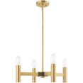 thumbnail image 2 of 4 Light Satin Brass Mini Chandelier with Steel base material, 2 of 5