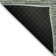 thumbnail image 4 of 5' X 8' Olive Green And Gray Striped Washable Indoor Outdoor Area Rug, 4 of 5