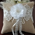 thumbnail image 3 of Lace Flower Rings Pillow Rings Cushion Holder Rural Styles Rings Bearer for Bride, 3 of 9
