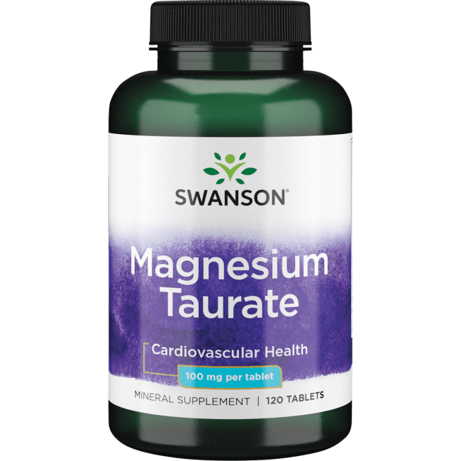 Swanson Magnesium Taurate 100 mg 120 Tablets.
