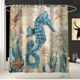 thumbnail image 2 of Funny Blue Ocean Creature Shower Curtains Sets Waterproof Bath Curtains for Bathroom Beach Theme Decor 72" x 72" with 12 Hooks, 2 of 7