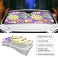 thumbnail image 5 of XMXY Car Sun Shade Windshield, Ice Cream Pineapple Exotic Style Automotive Front Window Sun Visor for Cars SUV Trucks, Medium Size, 5 of 8