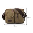 thumbnail image 3 of Bolsos Cruzados Bolsos Cruzados Bolsas cruzadas de lona Bolso de transporte de viaje multifunción Simple para el trabajo (Caqui), 3 of 8