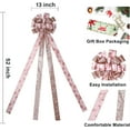 thumbnail image 2 of Christmas Tree Topper Christmas Wreath Bow, 52*13 inches Large Tree Toppers Bow with Glitter Streamer and Patterned Ribbon for Xmas Tree Décor Christmas Home Indoor Outdoor Decoration Lake Rose Gold, 2 of 12