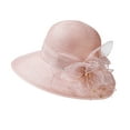 thumbnail image 4 of Fgnfyis Women's Summer Beret Elegant Temperament Sun Wide Brim Fisherman Sunshade Hat Pink M, 4 of 4