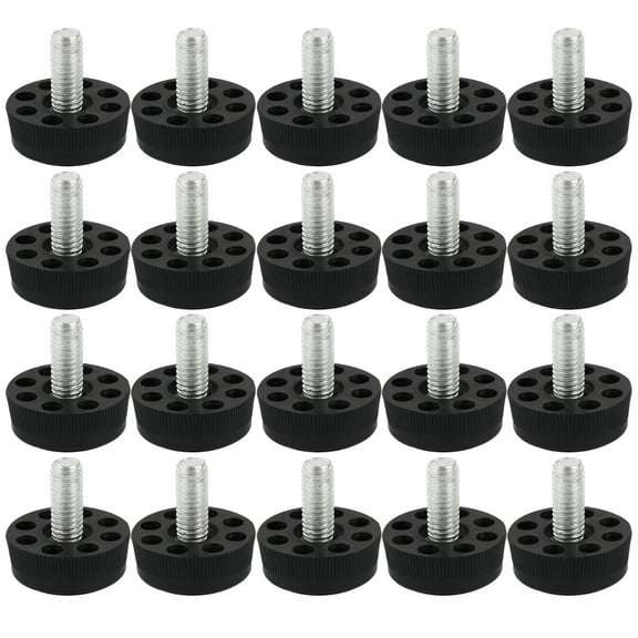 Unique Bargains M8 Thread Dia 8 Holes Adjustable Furniture Leveling Feet 20Pcs