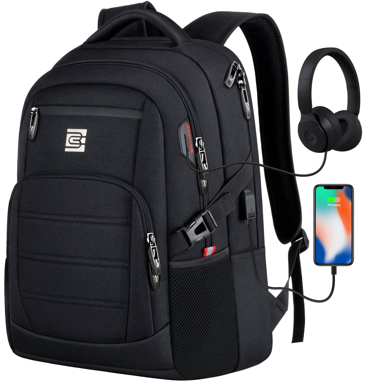 UKEIN Laptop Backpack with USB Charging Port Water Resistant Backpacks for Adults Work Business Laptop Backpack for Men
