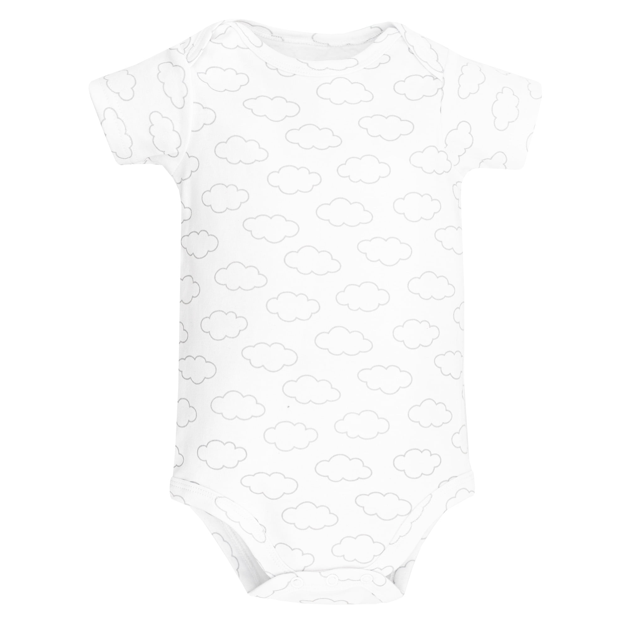Hudson Baby Infant Cotton Bodysuits 5-Pack, Sunshine And Clouds, 18-24 Months