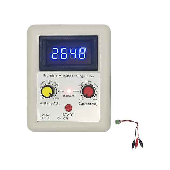1 x Transistor Withstand Voltage Tester with Test Pen-White&Blue