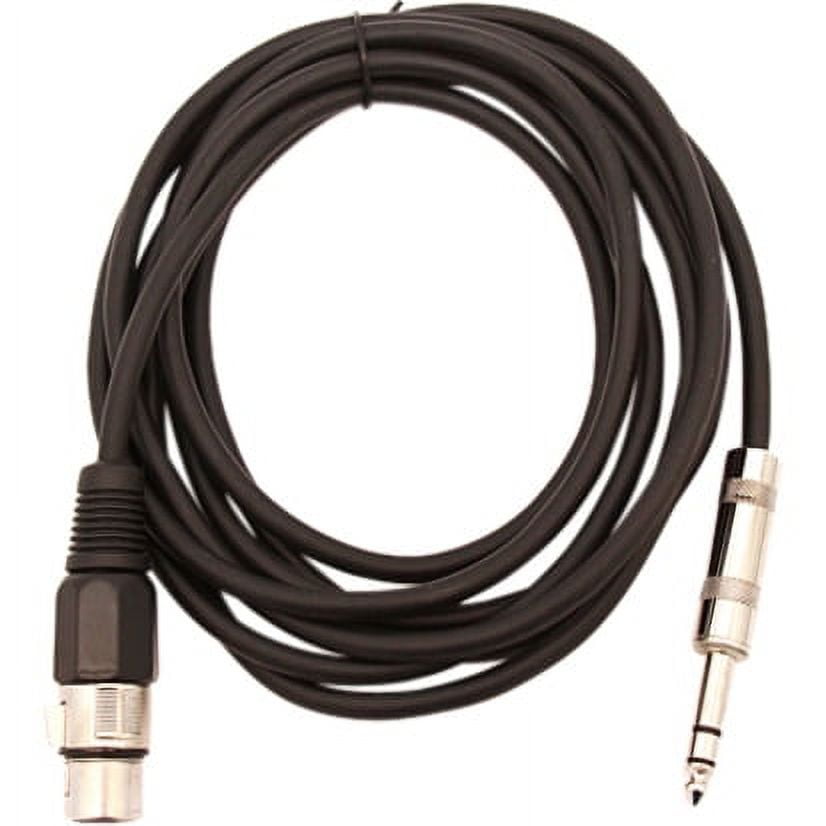 Seismic Audio SATRXL-F6, 6 Pack of Black 6' XLR Female to TRS Patch Cables