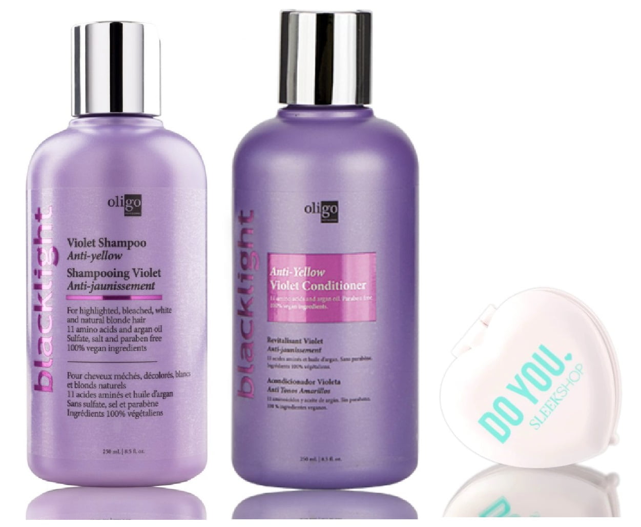 Oligo Blacklight AntiYellow VIOLET Shampoo & Conditioner DUO Set for