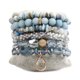 thumbnail image 1 of Set de pulseras bohemias para mujer, 6 piezas, cristal con cuentas y circonitas, 1 of 2