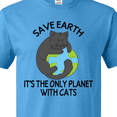 thumbnail image 4 of Inktastic Save Earth It's the Only Planet with Cats with Black Cat T-Shirt, 4 of 5
