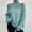 Mint Green, variant on Pullover Ladies Off Shoulder Sweaters Green Long Sleeve Turtleneck Clothes for Women