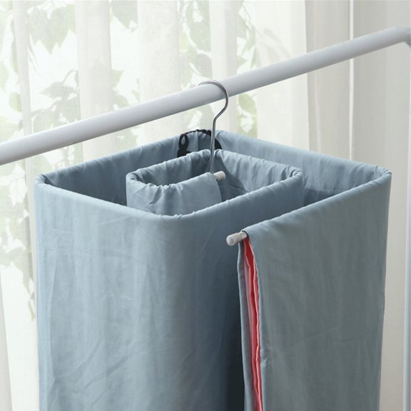Raindrops  Spiral Laundry Rack Blanket Hanger Hangers for Blankets Dryer Racks Drying Indoor Silver