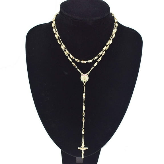 JoeytheJewelryNY 18k Layered real gold filled religious rosary necklace #1