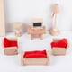 thumbnail image 2 of Muebles de casa de muñecas en miniatura - Juego de muebles de casa de muñecas de madera para sala de estar de casa de muñecas - Muebles de casa de muñecas que incluyen sofá, mueble de televi, 2 of 5