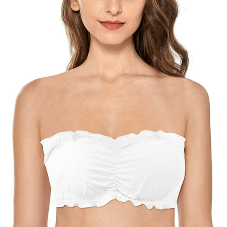 Pavied Minimizer Bras Bralettes for Women Seamless Bras Women s Breathable Strapless Chest Wrap With Ice Silk Non Slip Beautiful Back And Seamless Comfortable Bra Backless Bra Womens Bras White M