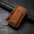 thumbnail image 5 of Allytech,iPhone11 pro Zipper Wallet case,PU Leather Cover Stand Flip Cover with Card Slot Detachable Magnetic Zipper Wallet Strap Wrist for iPhone 11 Pro,Brown, 5 of 10
