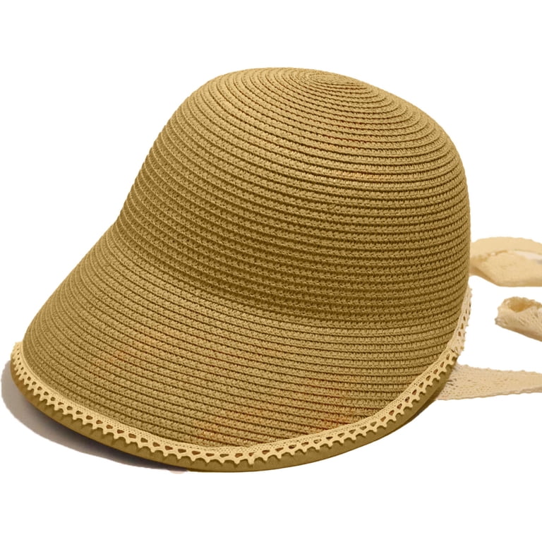 French Straw Bonnet Cap for Women Victorian Sun Hat Chin  display picture 2