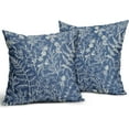 thumbnail image 2 of Blue Pillow Covers 20x20 Set of 2 Vintage Floral Botanical Print Spring Flower Plant Pattern Decorative Throw Pillow Cases Outdoor Farmhouse Decor for Home Sofa Couch Bed, 2 of 6